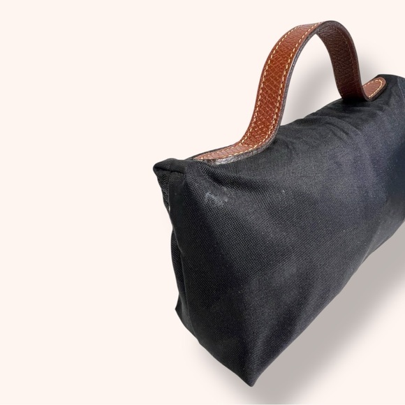 Longchamp Mini Top Handle bag, pouch, black nylon - Picture 5 of 8
